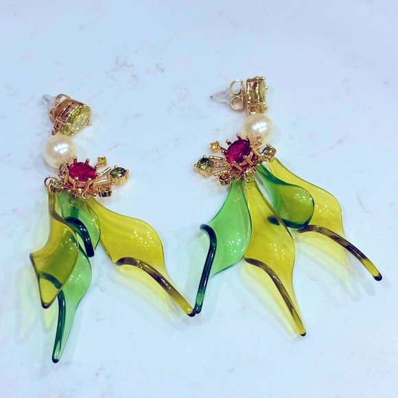 Kate Spade ♠️ New York 💚 Rooftop Garden Statement Earrings 🌷💐 - Picture 5 of 9